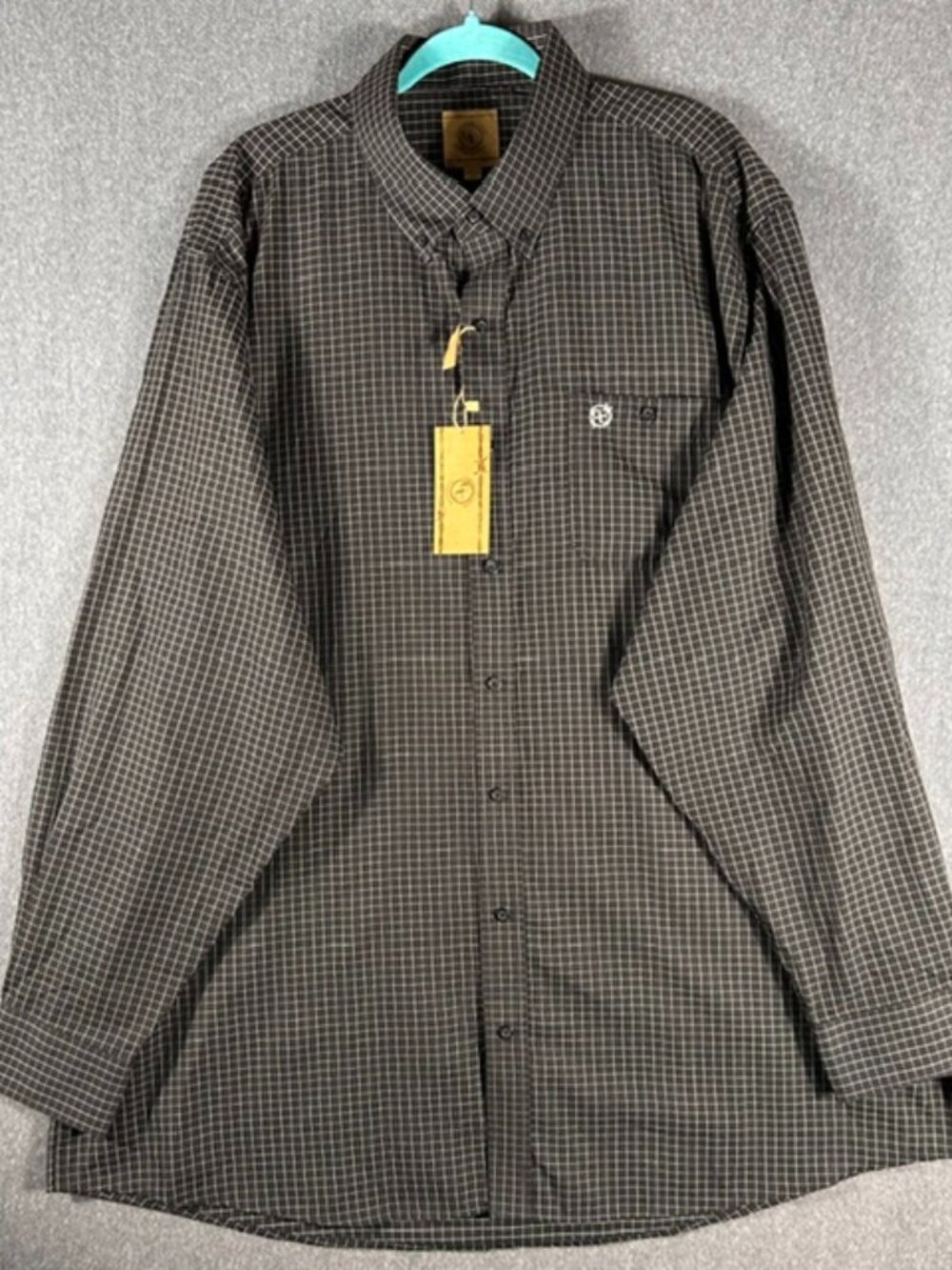 Gunnison Creek Outfiiters Button Up Shirt Mens Sz 2XLT Plaid Long Sleeve NWT